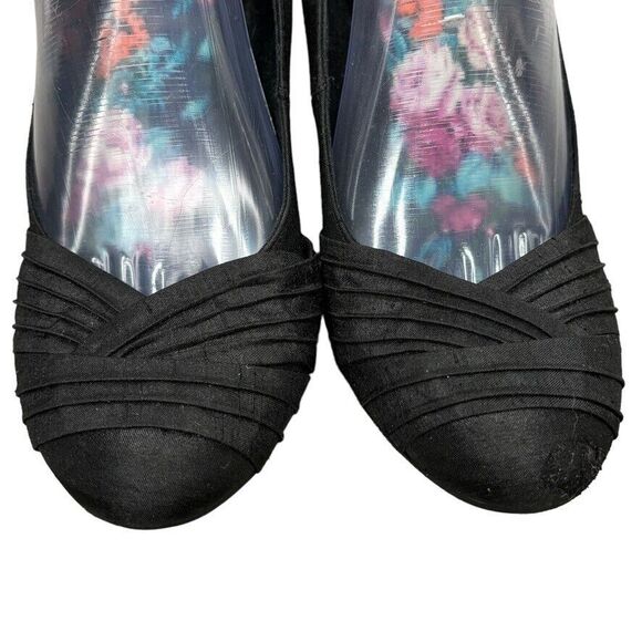 Rocket Dog Black Fabric Ruched Round Toe Stiletto Heel Pumps Size 8.5 M‎ - Picture 2 of 12